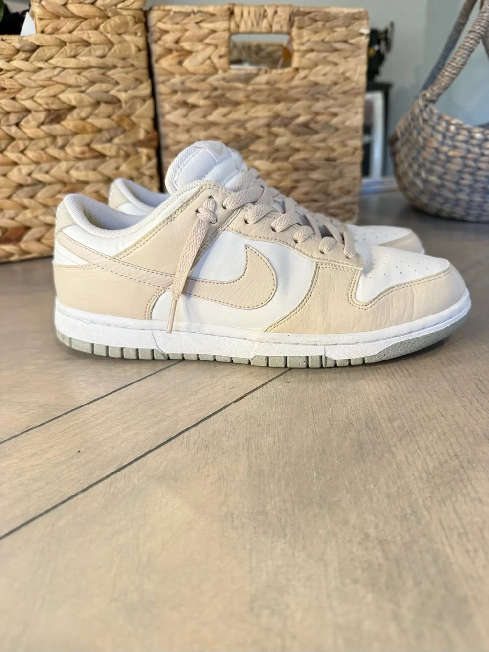 Nike Women’s Low-Top Sneakers in Cream and White